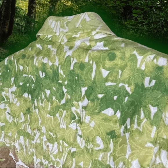 🔥 COLDWATER Creek 100% Cotton Painted Floral Ombre Blazer Jacket Women's sz 4 - Picture 11 of 16